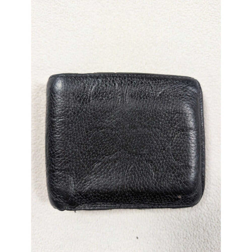 Coach Men's 3-in-1 Compact ID Wallet Black Embossed Signature Leather Monogram